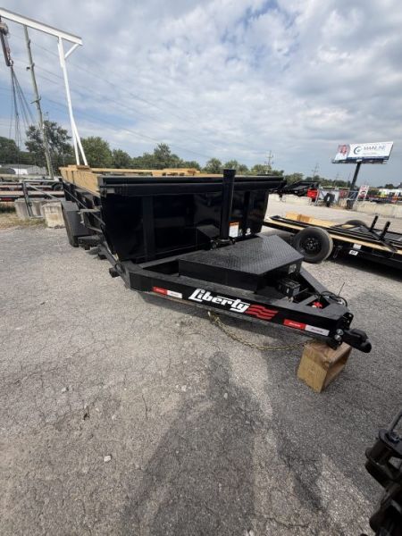 New 2027 LIBERTY LD14K83X14B8TS Dump Trailer 83X14 TA TELESCOPIC W/ 24" SIDES (GVW:15400) MIDNIGHT BLACK