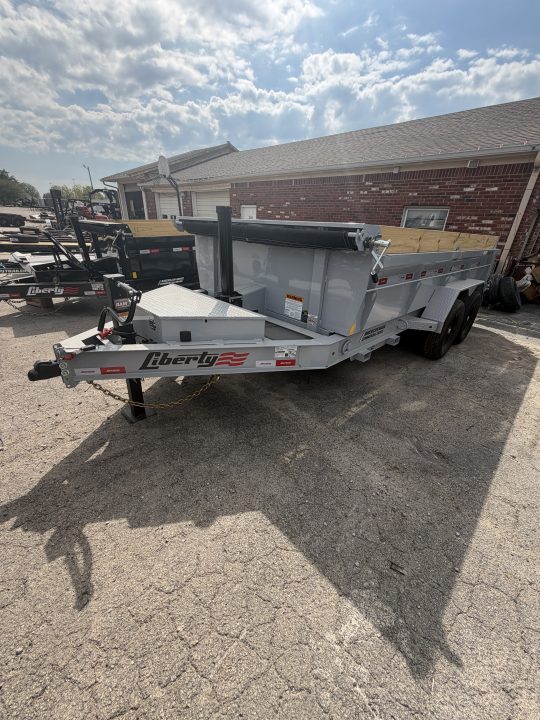 New 2027 LIBERTY LD14K83X14B8TS Dump Trailer 83X14 TA TELESCOPIC W/ 24" SIDES (GVW:15400) BATTLESHIP GREY
