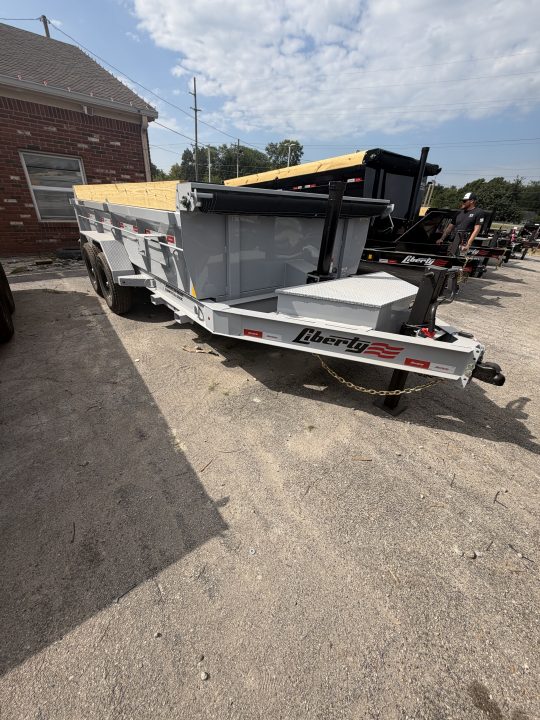 New 2027 LIBERTY LD14K83X14B8TS Dump Trailer 83X14 TA TELESCOPIC W/ 24" SIDES (GVW:15400) BATTLESHIP GREY