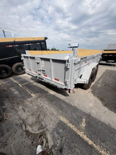 New 2027 LIBERTY LD14K83X14B8TS Dump Trailer 83X14 TA TELESCOPIC W/ 24" SIDES (GVW:15400) BATTLESHIP GREY