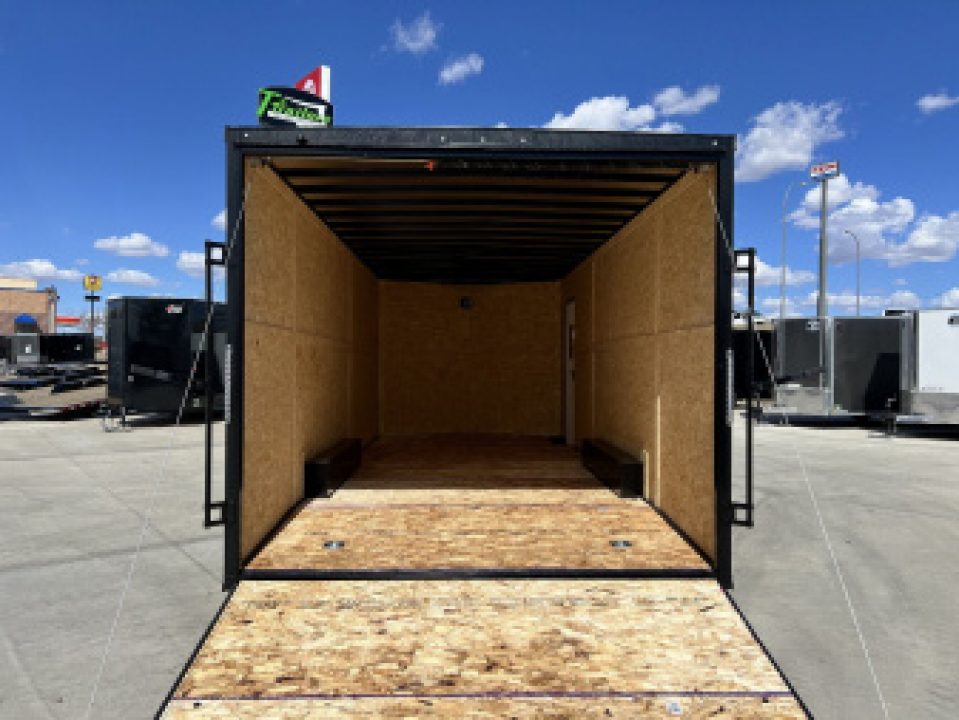 New NEW 2027 AERO 8.5x20 +2’V, 7’ TALL, WHITE Interior, BLACKOUT  EDITION- QUALITY Enclosed Car Hauler Trailer
