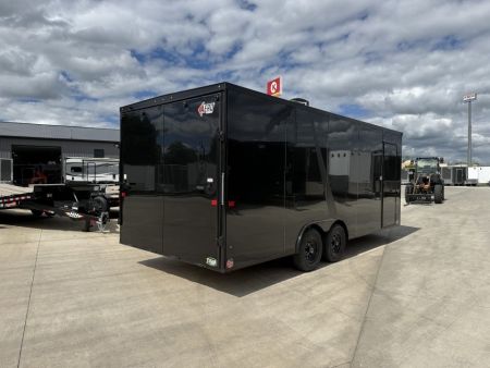 New NEW 2027 AERO 8.5x20 +2’V, 7’ TALL, WHITE Interior, BLACKOUT  EDITION- QUALITY Enclosed Car Hauler Trailer