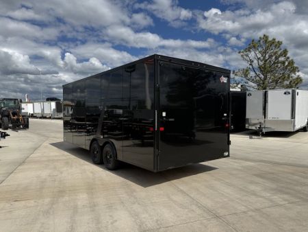 New NEW 2027 AERO 8.5x20 +2’V, 7’ TALL, WHITE Interior, BLACKOUT  EDITION- QUALITY Enclosed Car Hauler Trailer