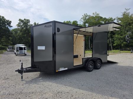 New 2027 Formula Trailers 7.5X16 UTV SXS ESCAPE DOOR BLACKOUT SCREWLESS GOLF CART Cargo / Enclosed Trailer