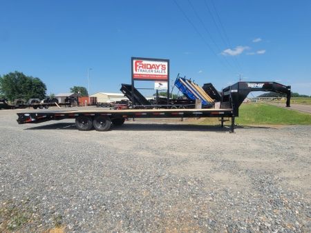 New 2027 Top Hat Trailers GN159 LO PROFILE Flatbed 30' x 102" Equipment Trailer