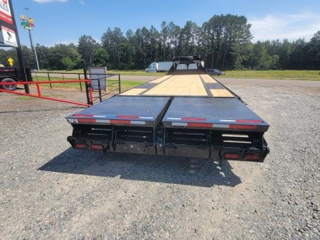 New 2027 Top Hat Trailers GN159 LO PROFILE Flatbed 30' x 102" Equipment Trailer