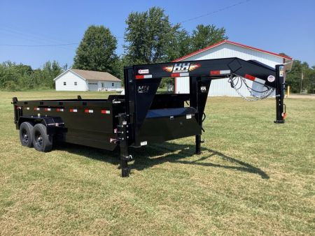 New 2026 H&H Trailers 83x16 Industrial GN Dump Trailer, HD Floor, 14 Ply, 14K