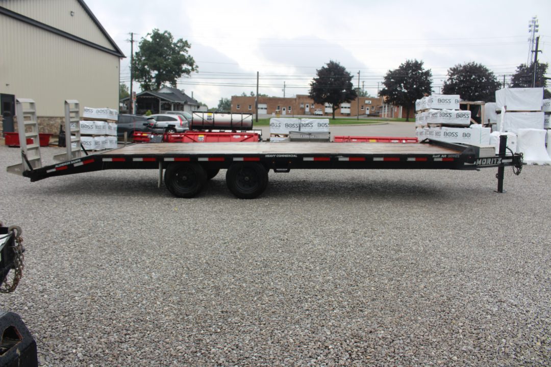 Used 2025 Moritz 8' 6" x 22' + 4' Deckover Flatbed w/ Beavertail - Aluminum Ramps - 16,000# GVW