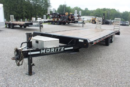 Used 2025 Moritz 8' 6" x 22' + 4' Deckover Flatbed w/ Beavertail - Aluminum Ramps - 16,000# GVW