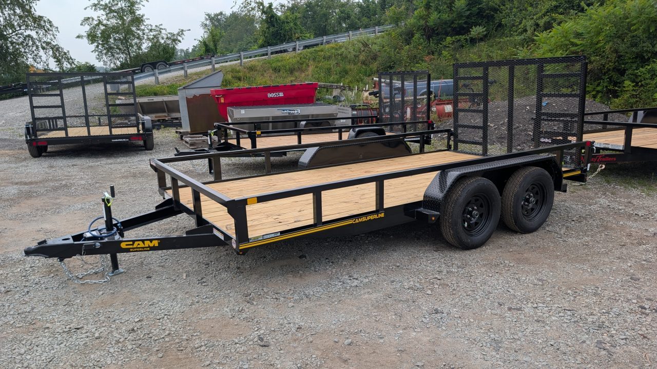 New 2027 CAM Superline 7x14 Tandem Utility Trailer w/ Spring Assist Gate