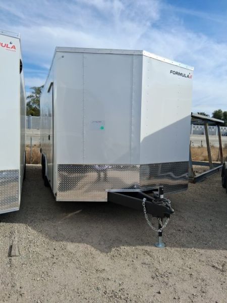 New 2027 Formula Trailers 8.5X18 TRAVERSE FLAT TOP VNOSE ENCLOSED CAR HAULER W/RAMP