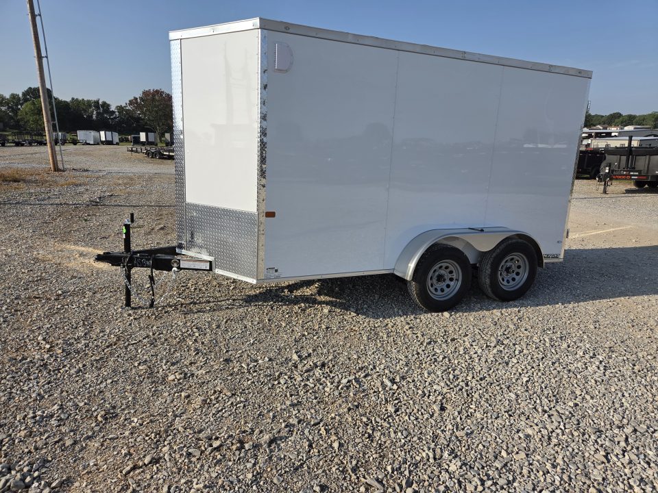 New 2027 Rock Solid 6X12 TANDEM 7K CARGO W/6'6" HEIGHT .080 SEMI CREWLESS EXTERIOR & BARN DOORS