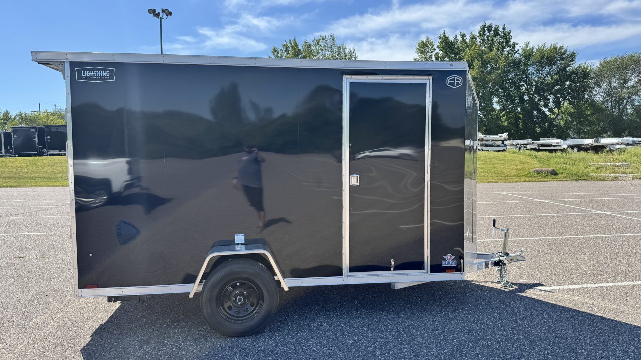 New 2026 Lightning 6x12 Enclosed Aluminum Cargo Trailer - RAMP DOOR!
