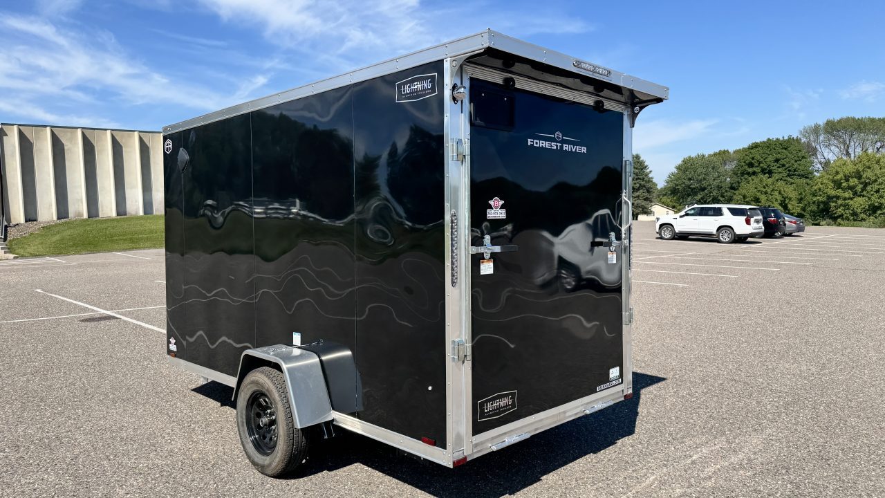 New 2026 Lightning 6x12 Enclosed Aluminum Cargo Trailer - RAMP DOOR!
