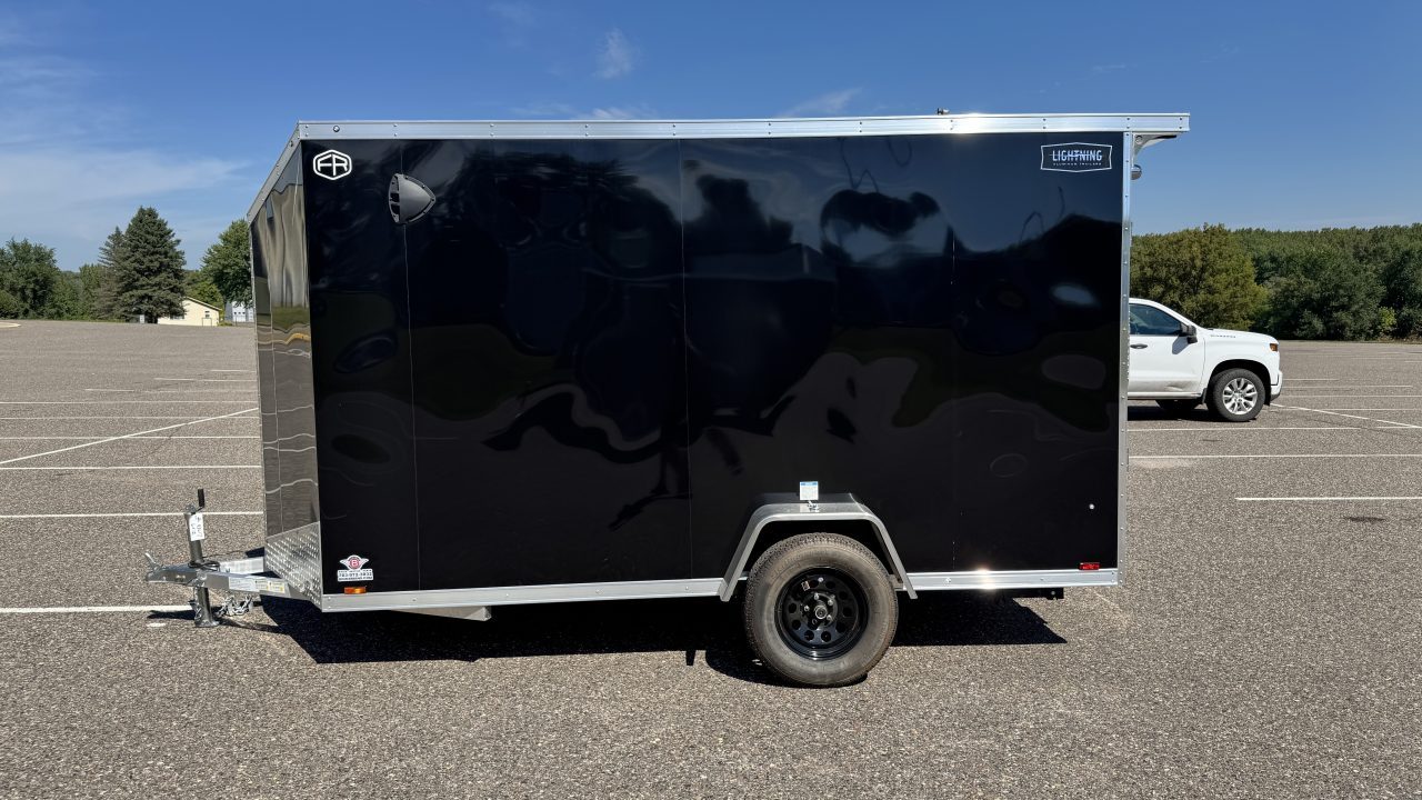 New 2026 Lightning 6x12 Enclosed Aluminum Cargo Trailer - RAMP DOOR!