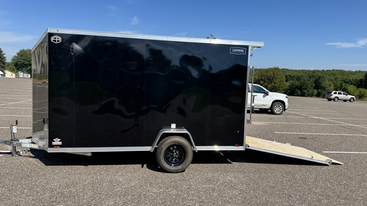 New 2026 Lightning 6x12 Enclosed Aluminum Cargo Trailer - RAMP DOOR!