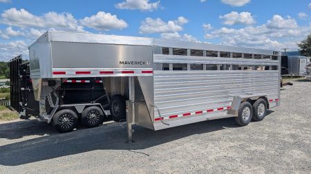 New 2027 EBY MAVERICK 20' Gooseneck Aluminum Stock Trailer