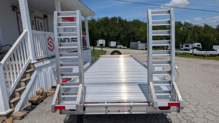 New 2026 EBY 20' ALL ALUMINUM Lo Pro Equipment Hauler w/ 6' Standup Ramps