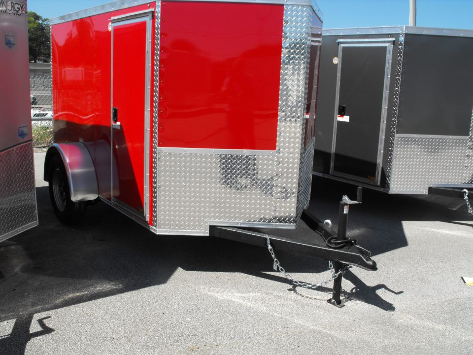 New Enclosed Trailer 5 X 8 Ramp Tube Const 2990Axle 5' Interior