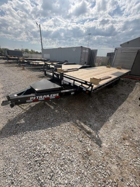 New 2027 PJ Trailers T8222 Tilt Trailer DECKOVER 102X22 TA FULL TILT  (GVW:14000) BLACK