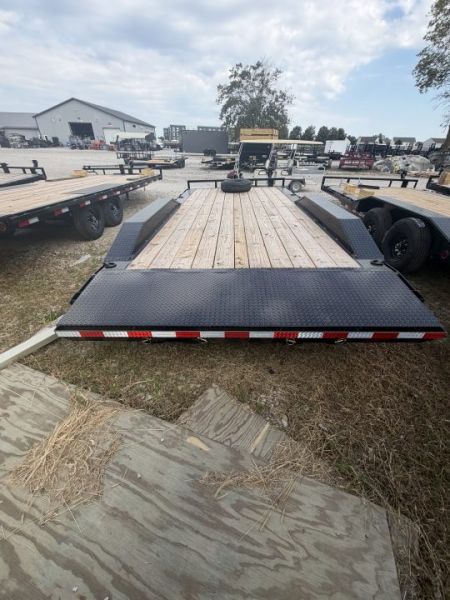 New 2027 PJ TRAILERS CARHAULER B5182 83X18 TA BUGGY DOVETAIL W/ SLIDE IN RAMPS (GVW:9899) BLACK