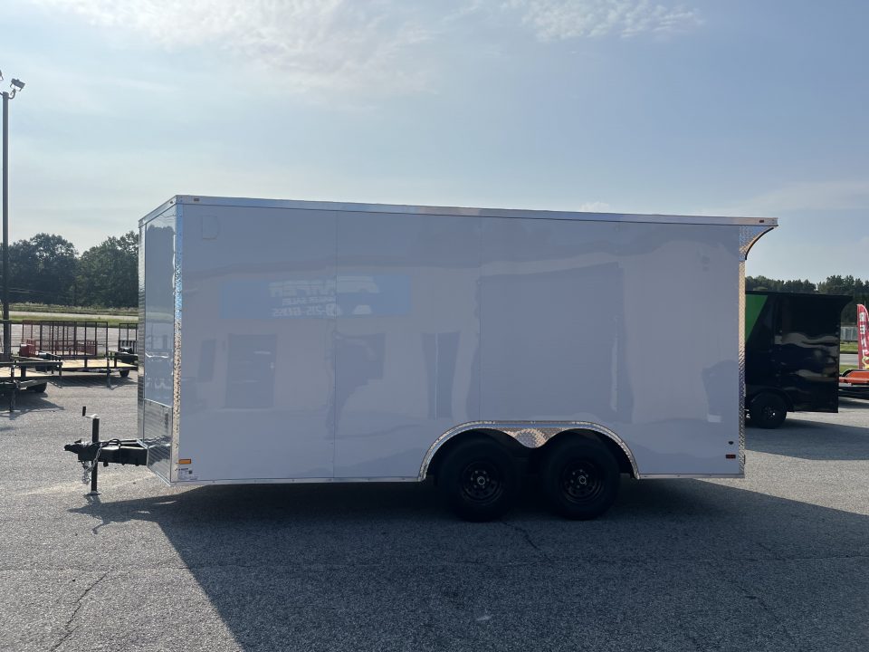 New 2027 8.5X16 10K TANDEM AXLE ENCLOSED TRAILER WITH REAR LED SPOILER
