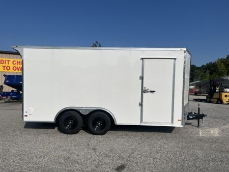 New 2027 8.5X16 10K TANDEM AXLE ENCLOSED TRAILER WITH REAR LED SPOILER