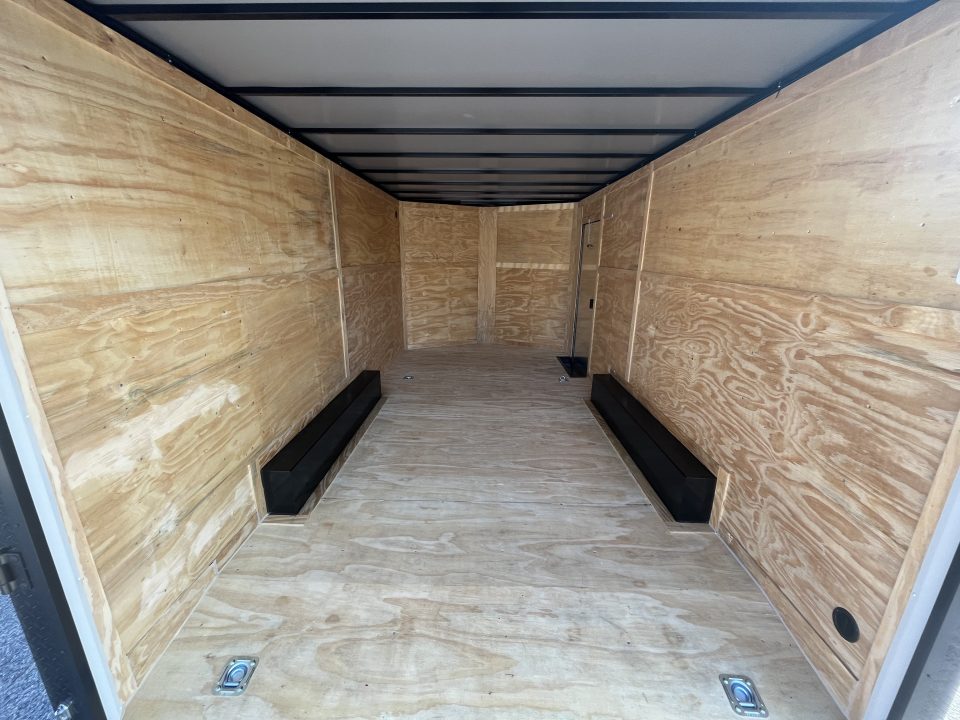 New 2027 8.5X16 10K TANDEM AXLE ENCLOSED TRAILER WITH REAR LED SPOILER AND BLACKOUT PACKAGE