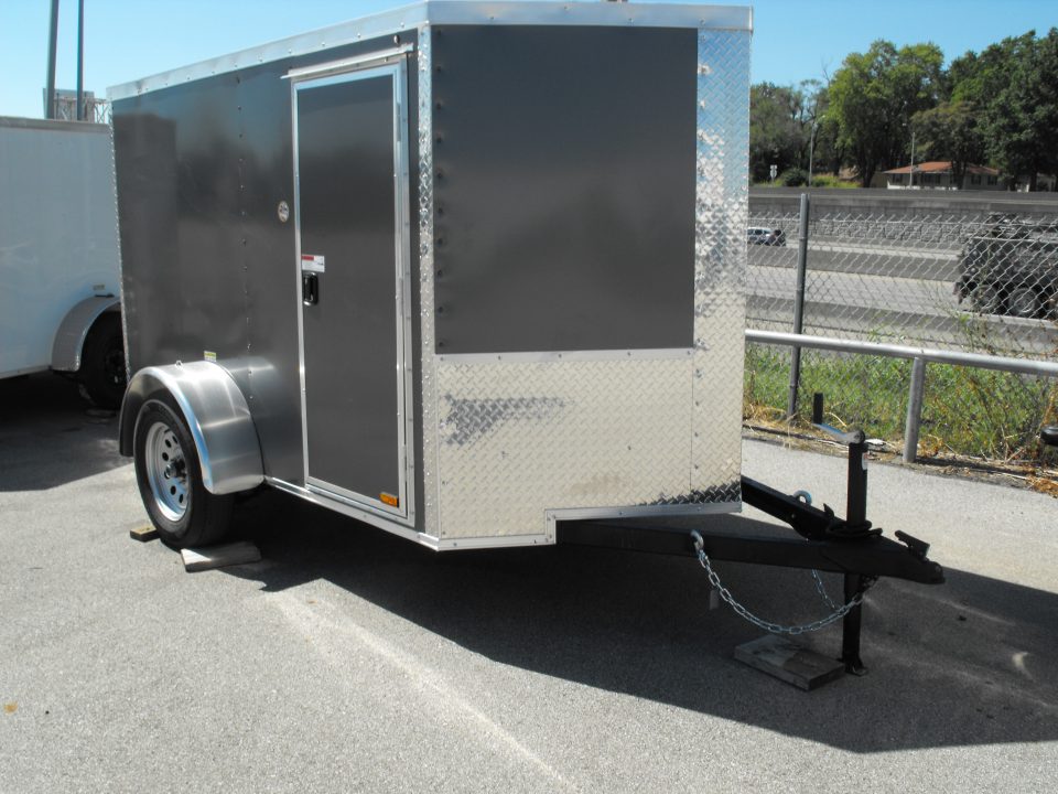 New Enclosed Trailer 5 X 8 Ramp Tube Const 2990Axle 5' Interior