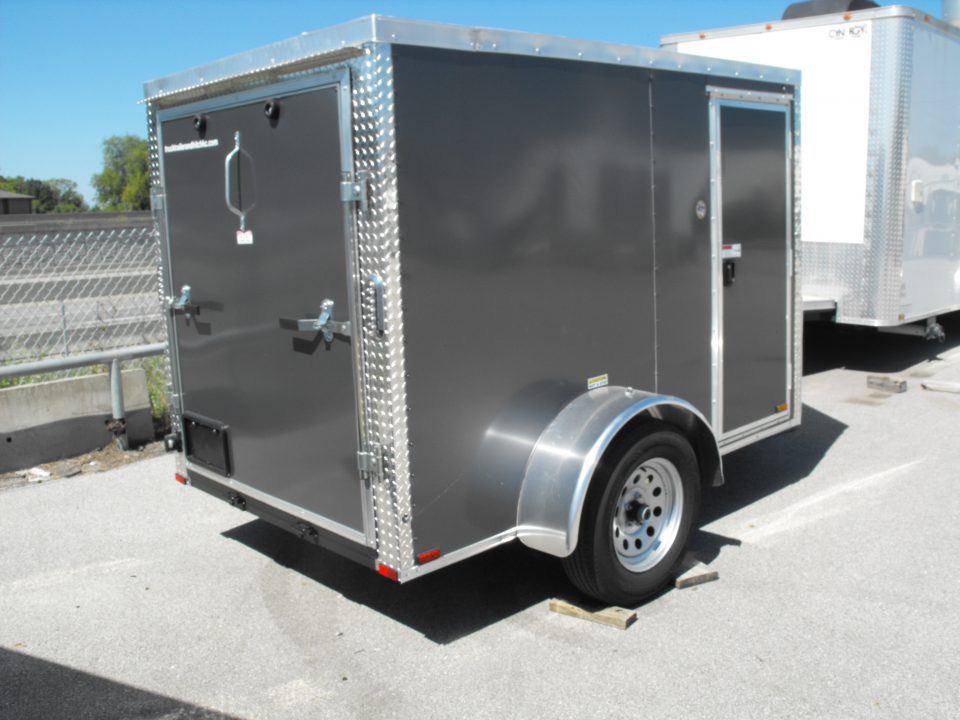 New Enclosed Trailer 5 X 8 Ramp Tube Const 2990Axle 5' Interior