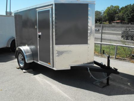 New Enclosed Trailer 5 X 8 Ramp Tube Const 2990Axle 5' Interior