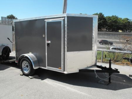 New Enclosed Trailer 5 X 8 Ramp Tube Const 2990Axle 5' Interior