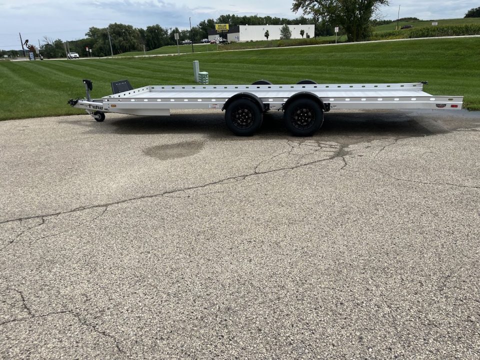 New 2026 Futura Trailers Anodized Aluminum 19'8"x81" Lowering Pro Sport w/ Recovery Winch & Spare Tire Car / Racing Trailer