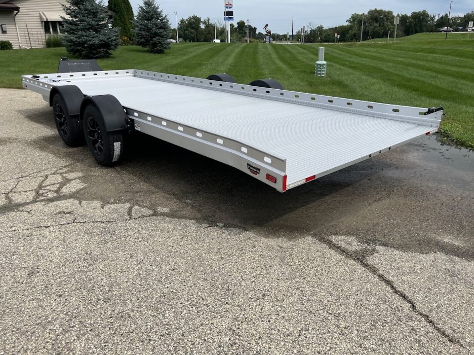 New 2026 Futura Trailers Anodized Aluminum 19'8"x81" Lowering Pro Sport w/ Recovery Winch & Spare Tire Car / Racing Trailer