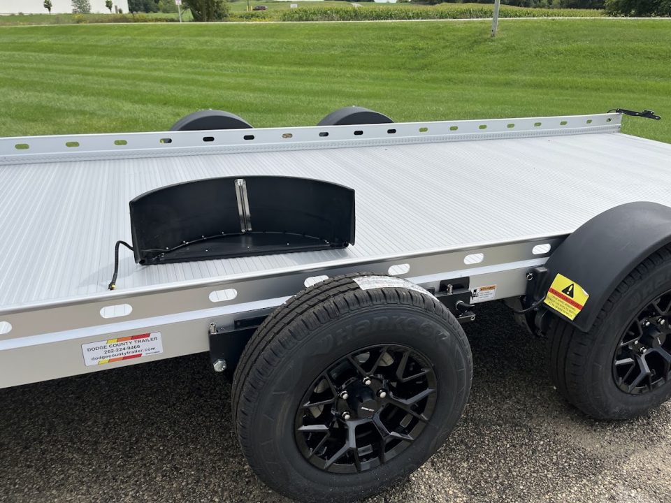 New 2026 Futura Trailers Anodized Aluminum 19'8"x81" Lowering Pro Sport w/ Recovery Winch & Spare Tire Car / Racing Trailer