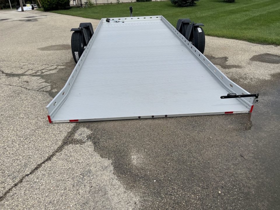 New 2026 Futura Trailers Anodized Aluminum 19'8"x81" Lowering Pro Sport w/ Recovery Winch & Spare Tire Car / Racing Trailer