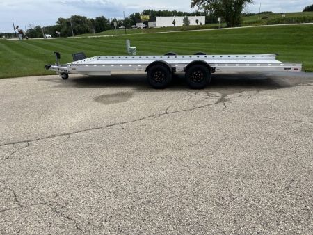 New 2026 Futura Trailers Anodized Aluminum 19'8"x81" Lowering Pro Sport w/ Recovery Winch & Spare Tire Car / Racing Trailer
