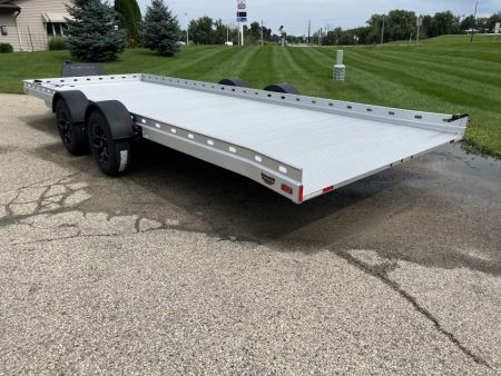 New 2026 Futura Trailers Anodized Aluminum 19'8"x81" Lowering Pro Sport w/ Recovery Winch & Spare Tire Car / Racing Trailer