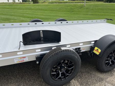 New 2026 Futura Trailers Anodized Aluminum 19'8"x81" Lowering Pro Sport w/ Recovery Winch & Spare Tire Car / Racing Trailer