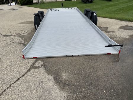New 2026 Futura Trailers Anodized Aluminum 19'8"x81" Lowering Pro Sport w/ Recovery Winch & Spare Tire Car / Racing Trailer