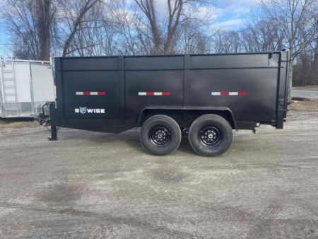 New 2027 BWISE DT 7x14 High Side 14k Dump Dump Trailer