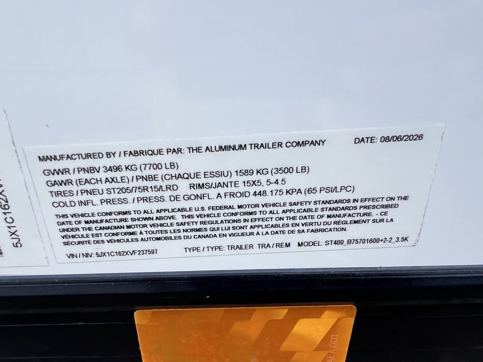 New 2027 ATC 7.5 X 16 STo 400 Aluminum Cargo / Enclosed Trailer