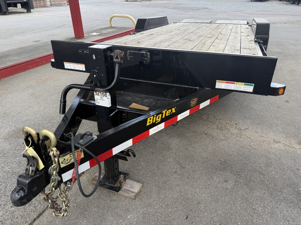 Used 2025 Big Tex 14et Equipment Trailer MEGA RAMPS 12K JACK (USED)