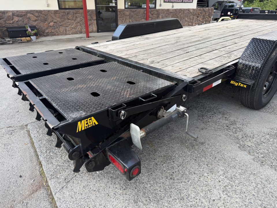 Used 2025 Big Tex 14et Equipment Trailer MEGA RAMPS 12K JACK (USED)