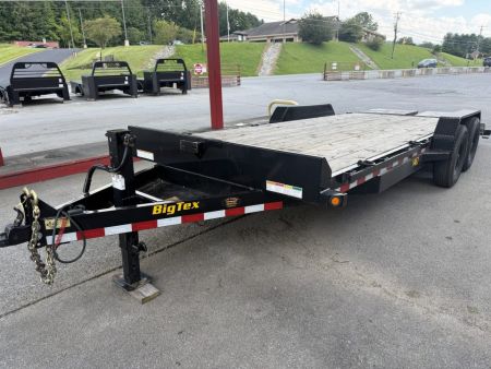 Used 2025 Big Tex 14et Equipment Trailer MEGA RAMPS 12K JACK (USED)