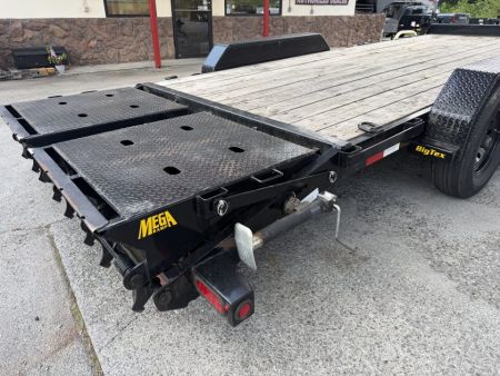 Used 2025 Big Tex 14et Equipment Trailer MEGA RAMPS 12K JACK (USED)