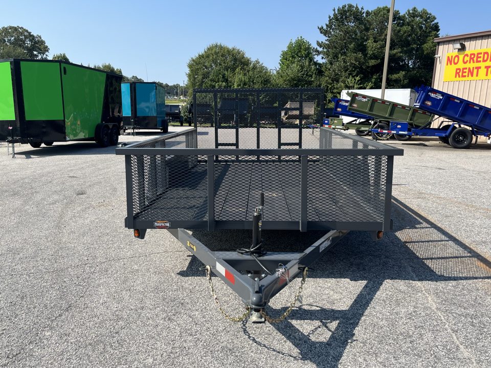 New 2027 PROSPECTOR 7X14 TANDEM AXLE UTILITY TRAILER WITH COBRA LINED FLOOR AND 2' MESH WALLS