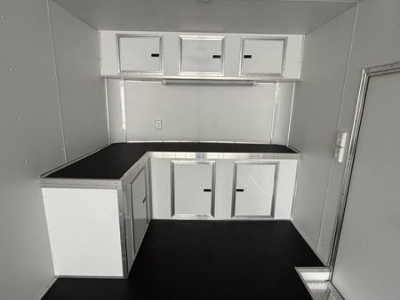 New Outlaw 8.5x30 12K White W/ Finished Interior & Cabinets