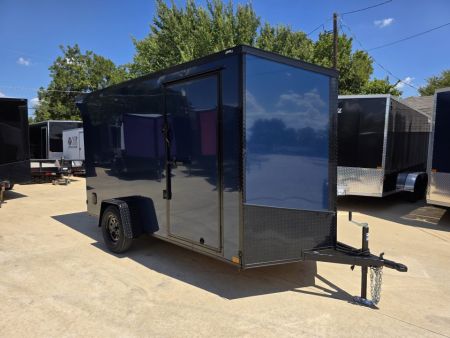 New 2027 New 6x12 SA Screwless Enclosed Trailer | Blackout | Spoiler Package | .08 Polycor |