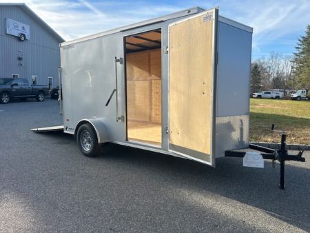 New 6X12 Enclosed Trailer, 66 interior height, ramp, side door, 2,990gvwr. #008331